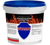 Противопожарный акриловый герметик INVAMAT 606 ведро, черный, 3 кг 1396