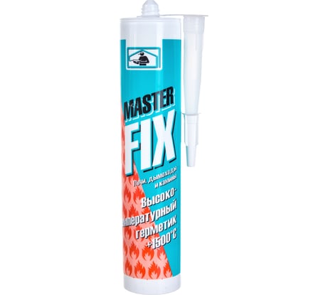 Силикатный герметик MASTERFIX (+1500 градусов; для печей и каминов; черный; 290 мл) 1342/3