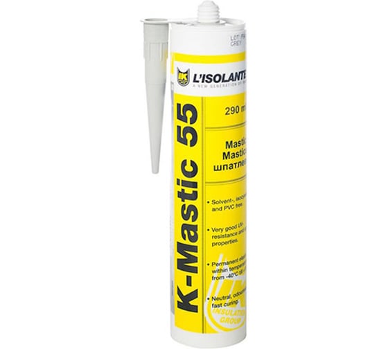 Клей герметик K-FLEX K-MASTIC 55, черный, 290 мл 89999530035