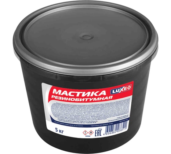 Мастика резинобитумная LUXE а/к 5кг ведро 30487