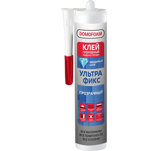 Клей гибридный DOMOFOAM жг ультрафикс прозрачный (ИМПОРТ) 9782447