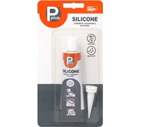 Герметик силиконовый санитарный прозрачный Pplus блистер 50 мл 01-4-1-074