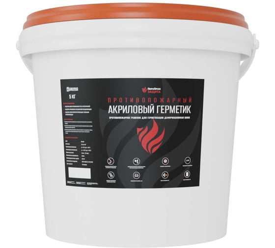 Противопожарный акриловый герметик Pyroprom , 5 кг 85110008
