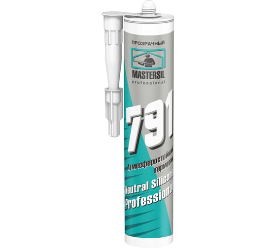 Герметик силиконовый Mastersil 791 нейтральный, атмосферостойкий, бесцветный, 280 мл 1240/Са