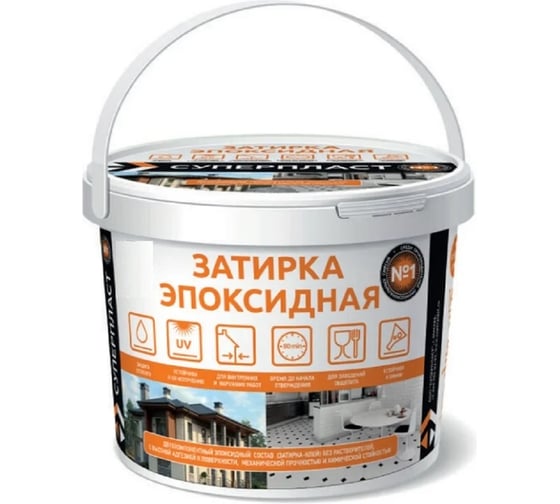 Затирка эпоксидная Суперпласт серый 7040 1 кг 4687207801553