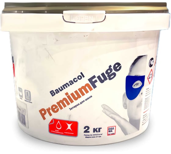 Затирка для швов эластичная BAUMIT Baumacol PremiumFuge, Серый шелк, 2 кг, Серый шелк, 2 кг (1624)