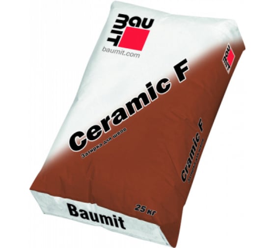 Затирка для швов Baumit полусухой консистенции Ceramic F, Светло-серый, 25 кг, Светло-серый, 25 кг (1612)