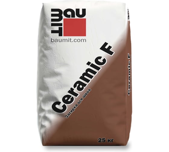 Затирка для швов Baumit полусухой консистенции Ceramic F, Светло-серый, 25 кг, Светло-серый, 25 кг (1612)