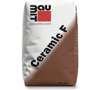 Затирка для швов Baumit Ceramic F полусухой консистенции, Алебастрово-белый, 25 кг Ceramic F, Алебастрово-белый, 25 кг (1609)