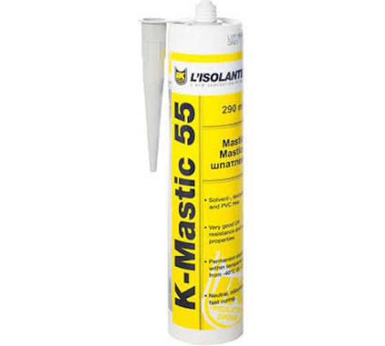 Клей герметик K-FLEX K-MASTIC 55, серый, 290 мл 1 штук в упаковке 89999530036
