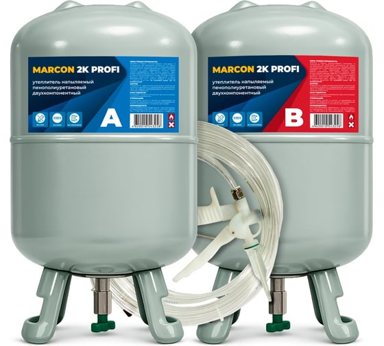 Утеплитель напыляемый пенополиуретановый двухкомпонентный MARCON 2К PROFI PUM2KPr