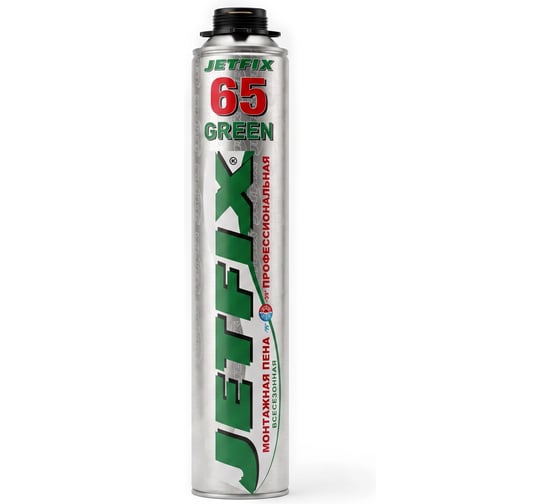 Профессиональная монтажная пена всесезонная JETFIX 65 Green 800 мл 10034