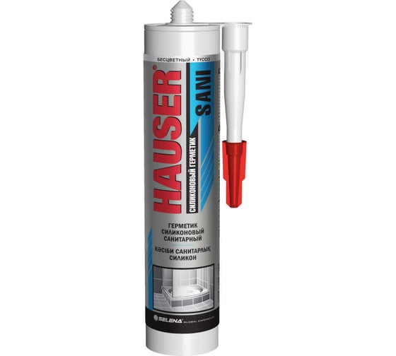 Силиконовый санитарный герметик Hauser Sani 48766, 260 мл, прозрачный 279737