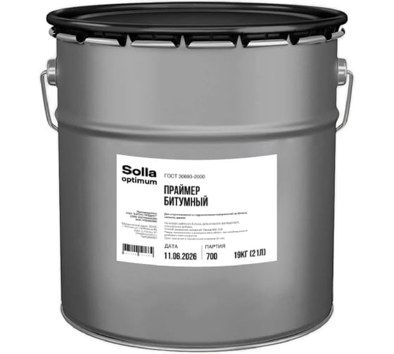 Праймер битумный БИТУМ ПРОДУКТ Solla Optimum 19 кг BP-S15