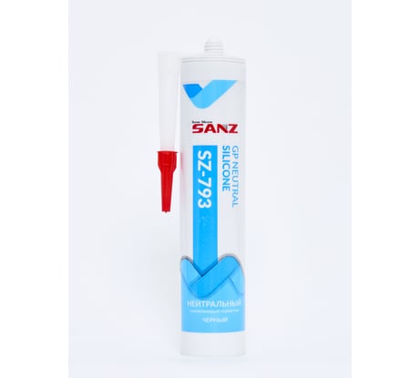Нейтральный силиконовый герметик SANZ SZ-793 черный, 280 мл. 793-9005-B