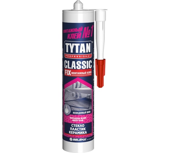 Клей монтажный Tytan Professional Classic Fix 11450, 310 мл, прозрачный 284099