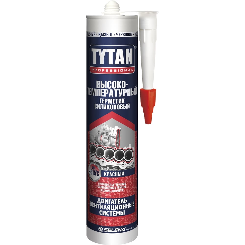 Силиконовый высокотемпературный герметик Tytan PROFESSIONAL красный ...