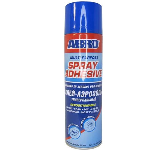 Клей аэрозоль универсальный ABRO 650 мл SA-300-CH-RW V