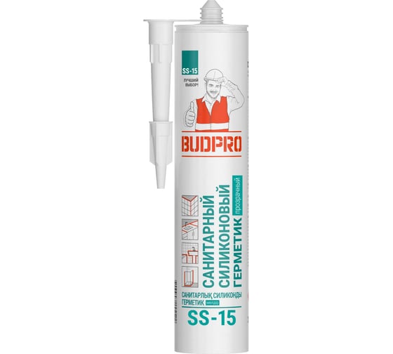 Герметик силиконовый санитарный PENOSIL BUDPRO SS-15 260 мл бесцветный H0055Z