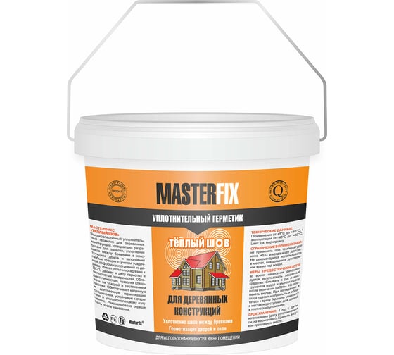 Уплотнительный герметик MASTERFIX ТЕПЛЫЙ ШОВ (для деревянного домостроения; медовый; 2,8 л) 1546/1