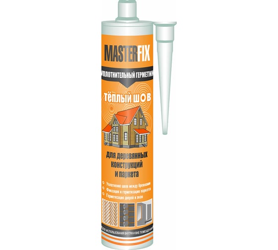 Уплотнительный герметик MASTERFIX ТЕПЛЫЙ ШОВ (для деревянного домостроения; белый; 280 мл) 1529/1 1