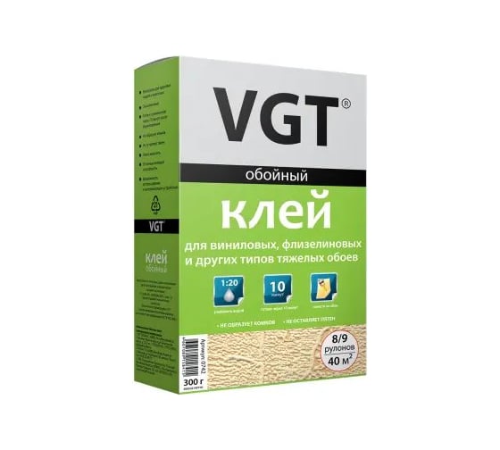 Клей для тяжелых обоев VGT виниловые, флизелиновые и пр. 0,3кг 742 1