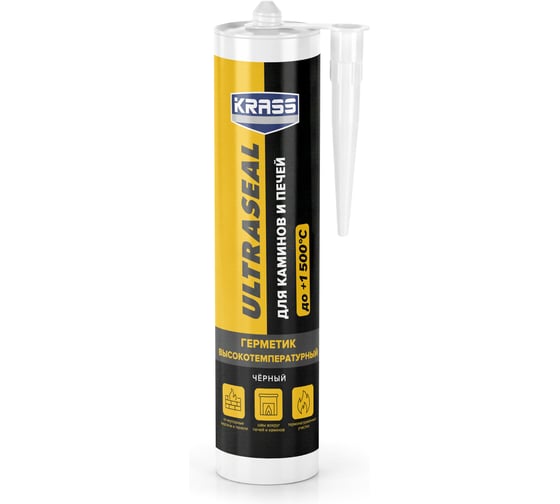 Герметик силикатный для каминов и печей KRASS Ultraseal Черный 260 мл ЛА-00006708