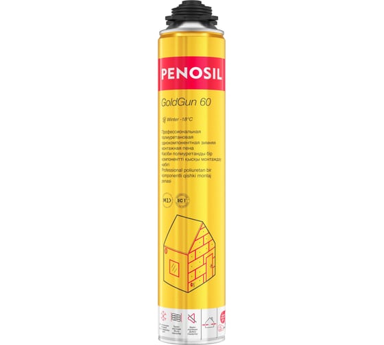 Пена монтажная Penosil GoldGun 60 Winter профессиональная зимняя 750 мл A1641Z