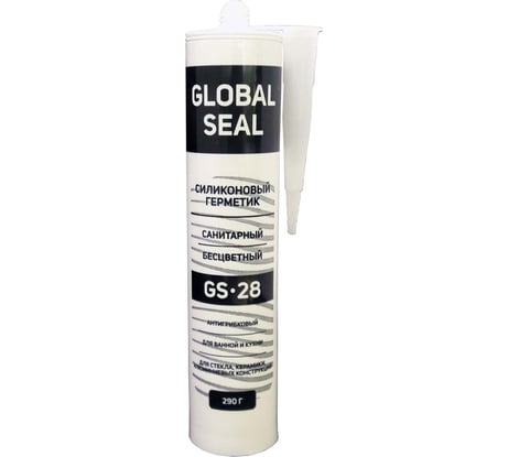 Силиконовый санитарный герметик GlobalSeal GS-28 (прозрачный; 290 гр) 3280013