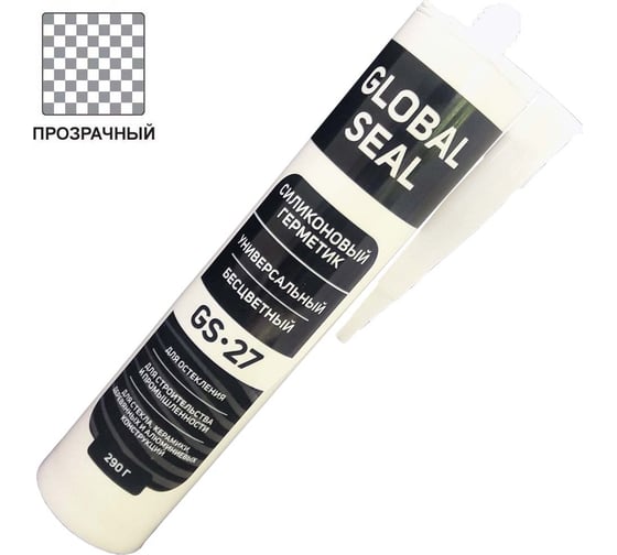 Силиконовый универсальный герметик GlobalSeal GS-27 (прозрачный; 290 гр) 3270013