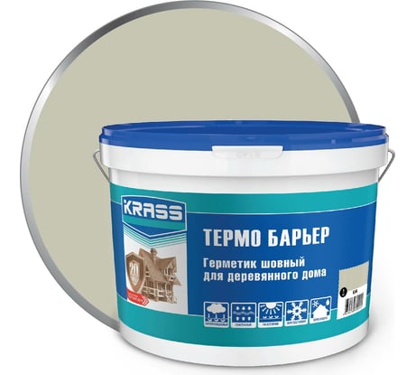 Акриловый герметик KRASS Термо Барьер для деревянного дома 7 кг, бук Лк-00013457