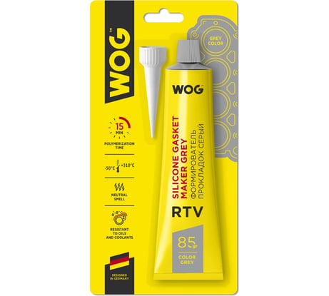 Нейтральный формирователь прокладок WOG RTV-силиконовый термостойкий 85 WGC0760