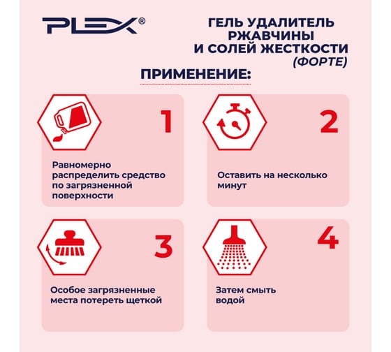 Гель для удаления известкого налета и ржавчины PLEX 5 л УТ000007991