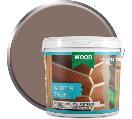 Акриловый герметик Farbitex (шовный; высокоэластичный; орех; 24 кг) 4300005097