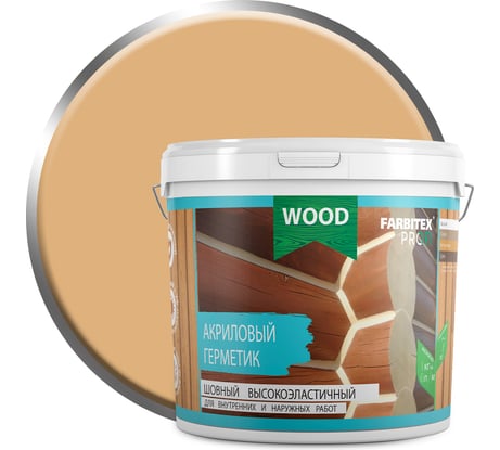 Акриловый герметик Farbitex (шовный; высокоэластичный; калужница; 24 кг) 4300005094