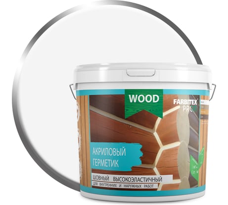 Акриловый герметик Farbitex (шовный; высокоэластичный; белый; 24 кг) 4300005091