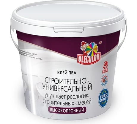 Строительно-универсальный клей ПВА OLECOLOR 10 кг 4300000099