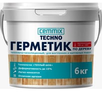 Акриловый герметик для дерева CEMMIX Теплый шов (сосна; 6 кг) 84735745