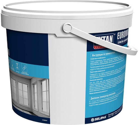 Акриловый герметик TYTAN PROFESSIONAL EUROWINDOW внутренний, пароизоляционный, белый, 7 кг 41320