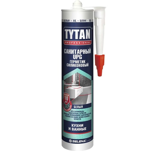 Санитарный силиконовый герметик Tytan PROFESSIONAL UPG белый, 280 мл 87584 229540 1