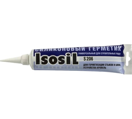 Герметик силиконовый нейтральный Isosil S206, серый, 115 мл 2060908