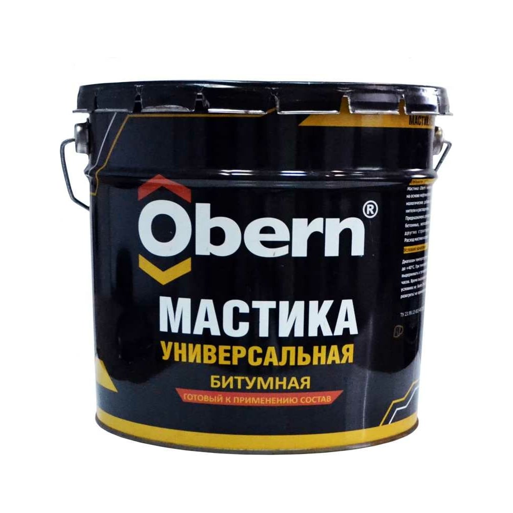 Мастика Black битумная универсальная 15 кг obern 21387