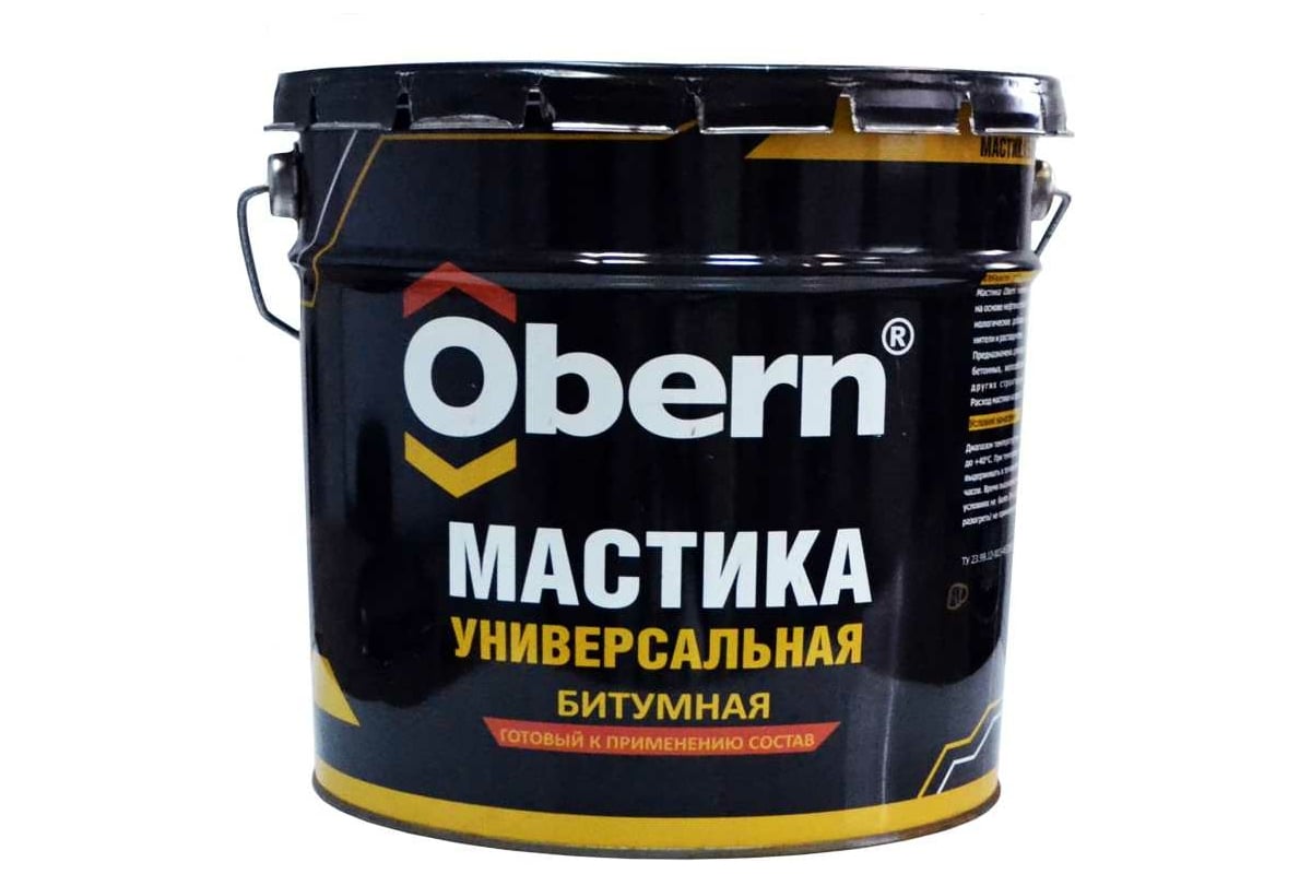 Мастика BLACK битумная универсальная 15 кг Obern 21387 - выгодная цена,  отзывы, характеристики, фото - купить в Москве и РФ