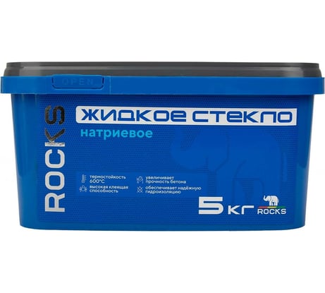 Жидкое стекло ROCKS 5 кг 034