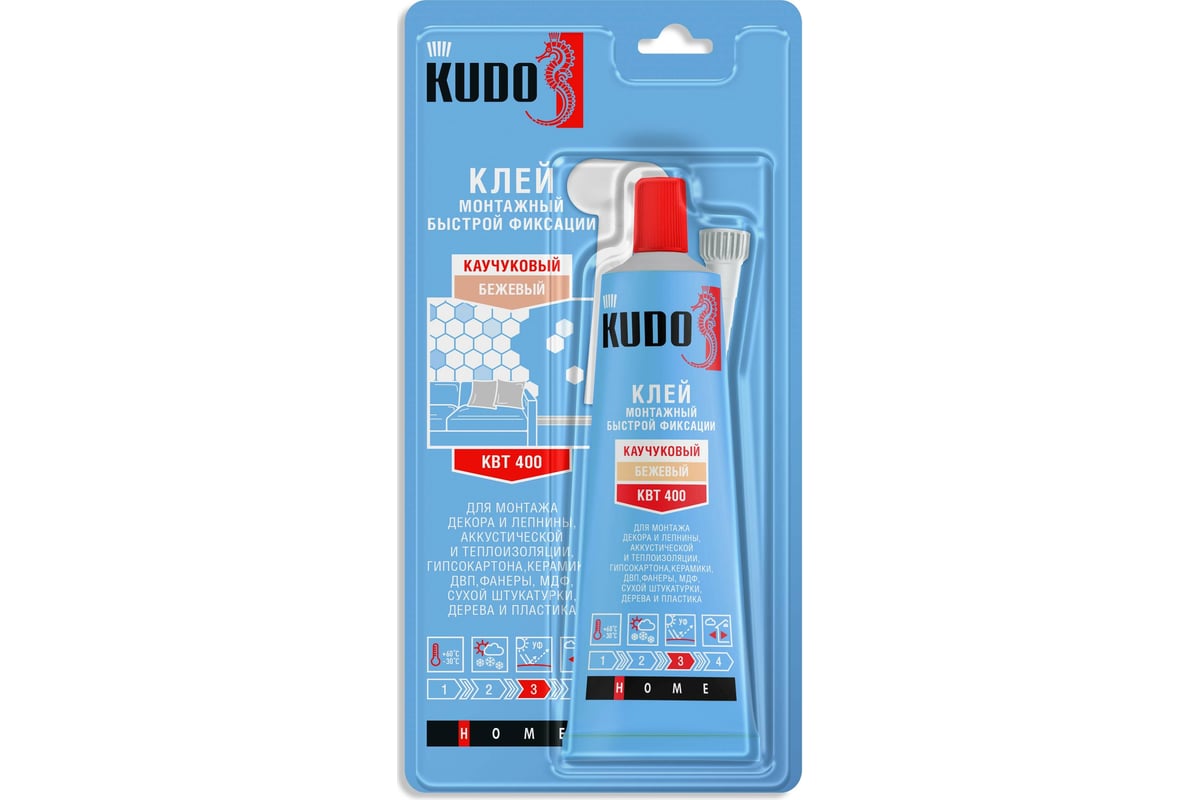 Универсальный монтажный клей быстрой фиксации на каучуковой основе KUDO ...