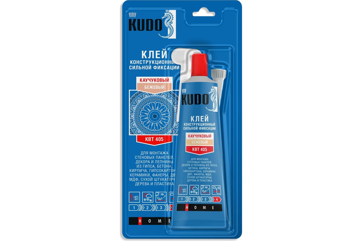 Универсальный монтажный клей сильной фиксации на каучуковой основе KUDO ...