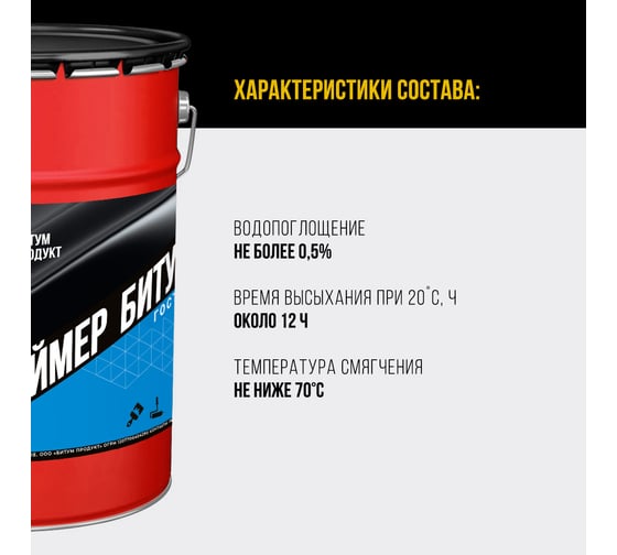 Битумный праймер БИТУМ ПРОДУКТ (33 шт, 20 л) BP-33