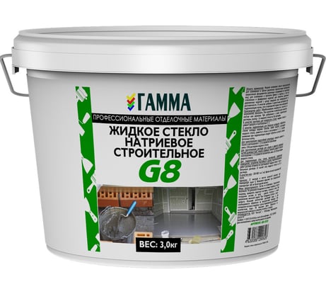 Жидкое стекло ГАММА G8 3 кг 233980