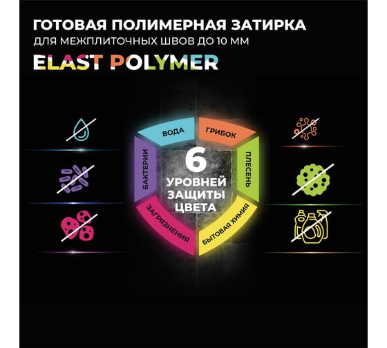 Готовая полимерная затирка для межплиточных швов Bergauf Elast Polymer 10 мм, багама, 2 кг 71340