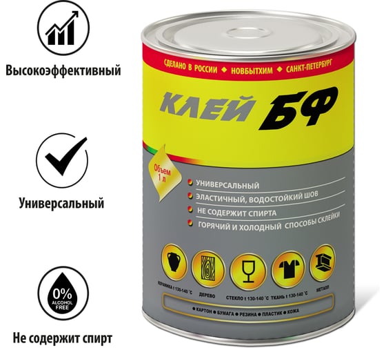 Клей НОВБЫТХИМ БФ-19 банка 1 л 43